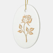 Goud Roos Keramisch Ornament (Links)