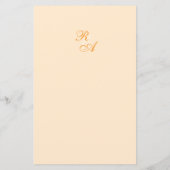 Goud Roos lint Monogram bruiloft (Achterkant)