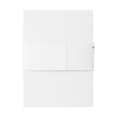 Goud Roos lint Monogram bruiloft Uitnodigingen Wikkel (Achterkant Voorbeeld)