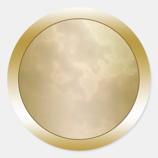 Goud Roos Marmer Rond Ronde Sticker (Voorkant)