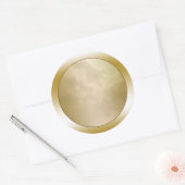 Goud Roos Marmer Rond Ronde Sticker (Envelop)