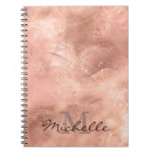 Goud Roos metallische textuur - legant Notitieboek (Voorkant)