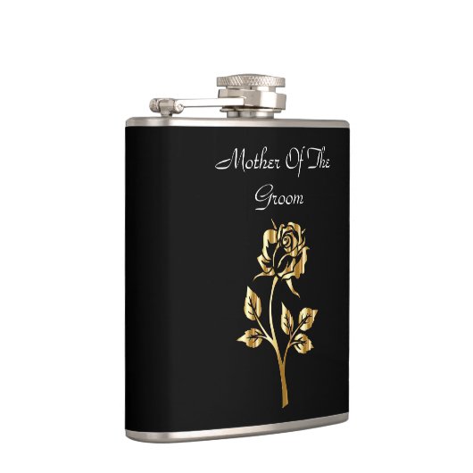 Goud Roos Moeder van de Bruidegom Heupfles (Rechts)