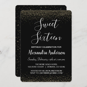 Goud Roos Petal Sweet Zestien Verjaardag Kaart