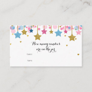 Goud roze blauw rimpel Hoeveel Snoepjes in de pot Informatiekaartje
