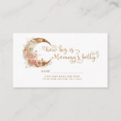 Goud roze boho maan hoe groot is mama's buik informatiekaartje (Voorkant)