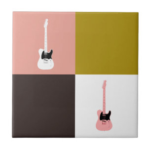 Goud Roze Chocolade Ivoor Roze Wit Gitaren Tegeltje