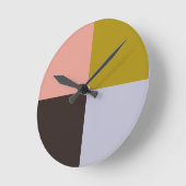 Goud Roze Chocolade Lavendel Ronde Klok (Hoek)