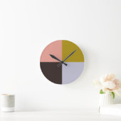 Goud Roze Chocolade Lavendel Ronde Klok (Huis)
