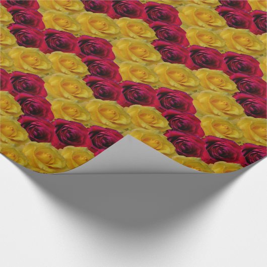 Goud roze inpakpapier romantisch rozen papier (Hoek)