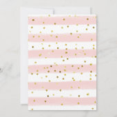 Goud Roze kleine pompoen wordt één uitnodiging (Achterkant)