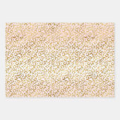 Goud Roze Wit Luipaard Print Inpakpapier Vel (Voorkant)