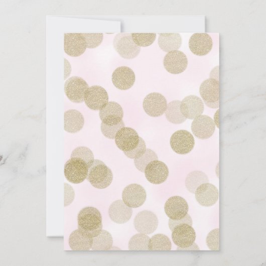 Goud Roze & Zwarte Ballonnen Meisje 1e Verjaardags Kaart (Achterkant)