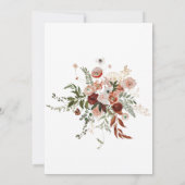 Goud rustiek Kleurrijk Bloemen Baby shower Kaart (Achterkant)