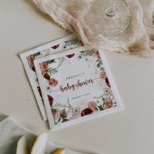 Goud rustiek Kleurrijk Bloemen Baby shower Servet