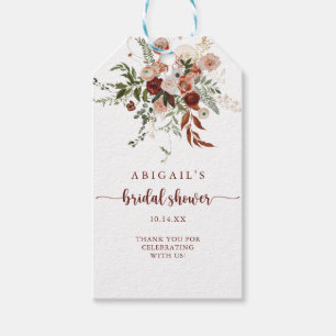 Goud rustiek Kleurrijk Bloemen Vrijgezellenfeest Cadeaulabel