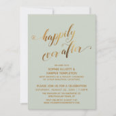 Goud & Saliegroen Fijn voor Altijd Trouwfeest na d Kaart (Voorkant)