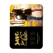 Goud Save Onze Datum | De datummagneet opslaan Magneet (Verticaal)