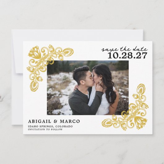 goud save the date (Voorkant)