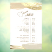 Goud Schilderborstel Streken Diensten Menu Raamsticker (Vel 3)