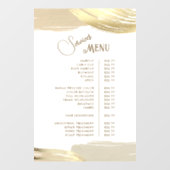 Goud Schilderborstel Streken Diensten Menu Raamsticker (Vel)