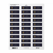 Goud Schip Wiel Etiket (Full Sheet)