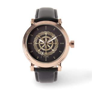 Goud Schip Wiel Horloge