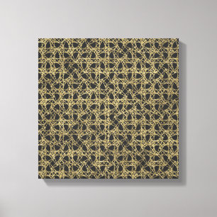 Goud Scratch grijs/donker Moderne Glam Mode Canvas Afdruk