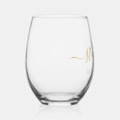 Goud Script Beste Moeder ooit Script Monogram Wijnglas Zonder Voet (Rechts)