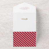 Goud script maakt kerstfeestelijke feestelijke fee all in one uitnodiging (Buitenkant)