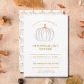 Goud Script Pompoen Thanksgiving Friendsgiving Kaart