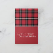 Goud script rode vlekvormer 1 foto Kerstmis Feestdagen Kaart (Binnen)