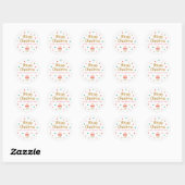 Goud Script Vrolijk Kerstfeest Ronde Sticker (Vel)