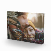 Goud script vrolijk kerstvakantie fotoblokken (Rechts)