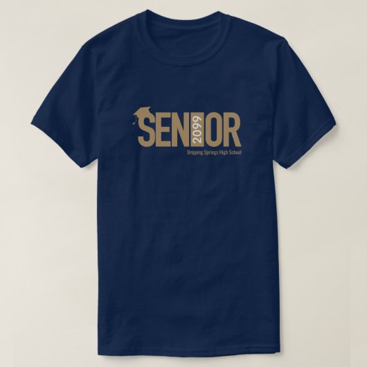 Goud SENIOR met Afstuivingskap T-shirt (Design voorkant)