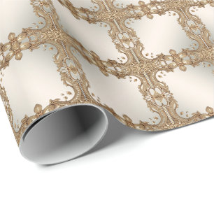 Goud Sierlijk Inpakpapier