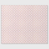  Goud Sneeuwvlokken Roze Kerstmis Cadeaupapier (Vlak)