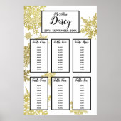 Goud Snowflake-zitkast Poster (Voorkant)