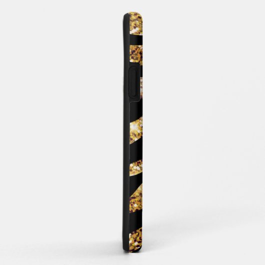 Goud Sparkle-Zebra Stripe Case-Mate iPhone Case (Achterkant/rechts)