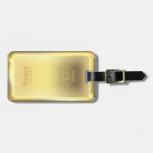 Goud staafvormig ontwerp, ziet er zo echt uit! bagagelabel (Voorkant horizontaal)