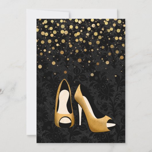 Goud Stap in 60 Verjaardagsfeestje Kaart (Achterkant)