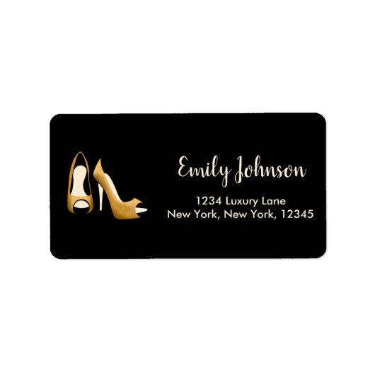 Goud Stap in 60 Vrouw Verjaardagsfeest Etiket (Voorkant)