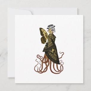 Goud SteamPunk Serie Ontwerp 5 Uitnodiging
