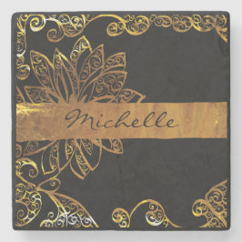 Goud Stenen Onderzetter