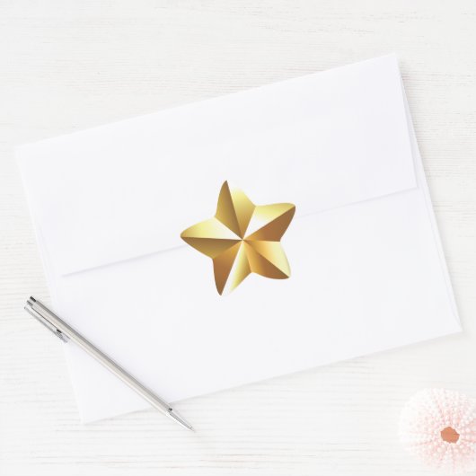 Goud Ster Sticker (Envelop)