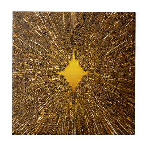 Goud sterburstpatroon tegeltje