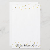 Goud Stip Briefpapier (Voorkant / Achterkant)