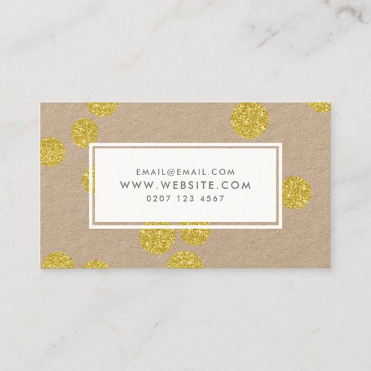 Goud Stip Klassieke moderne kunst Visitekaartje (Achterkant)