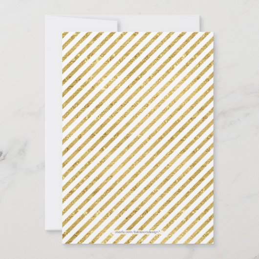 Goud, Stropdas | Jongen 1e verjaardag uitnodiging (Achterkant)