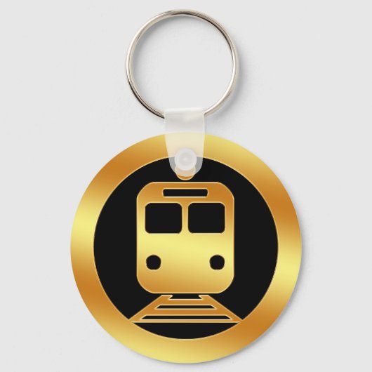 Goud subtramsymbool sleutelhanger (Voorkant)